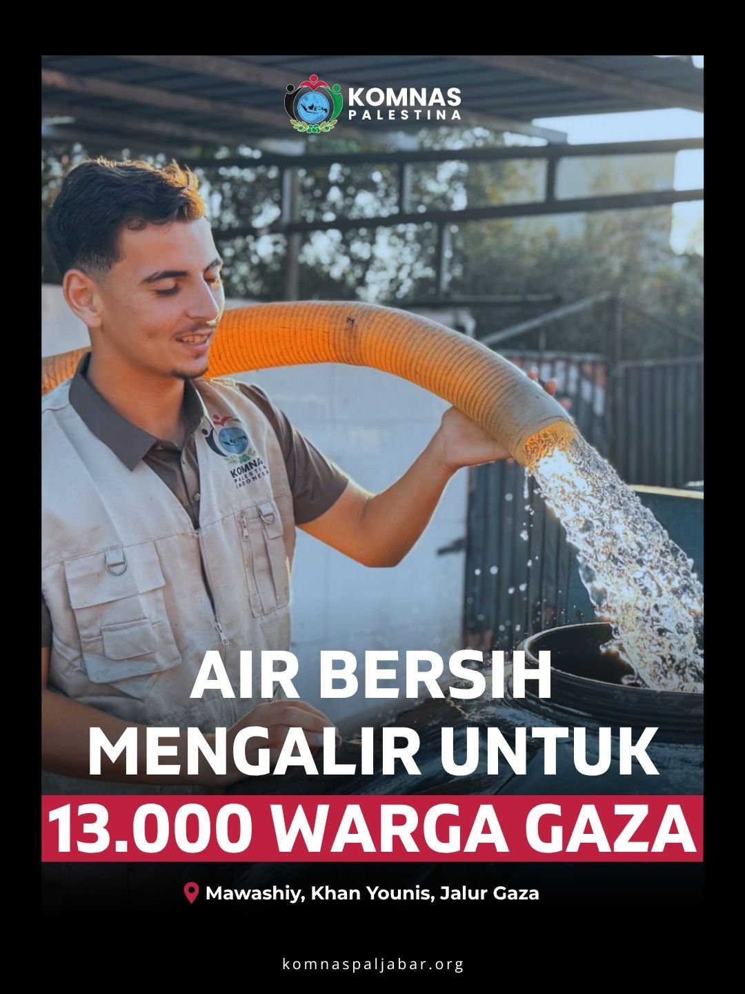Air Bersih untuk 13.000 Jiwa di Gaza 